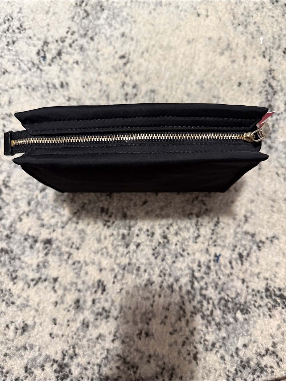 NWT kate spade Black Nylon Pouch with Pink Logo Patch - Picture 3 of 3